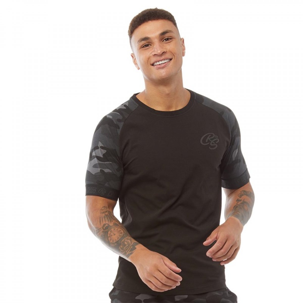 

Футболка Crosshatch Bricktown Camo Sleeve Black Black, S (44)