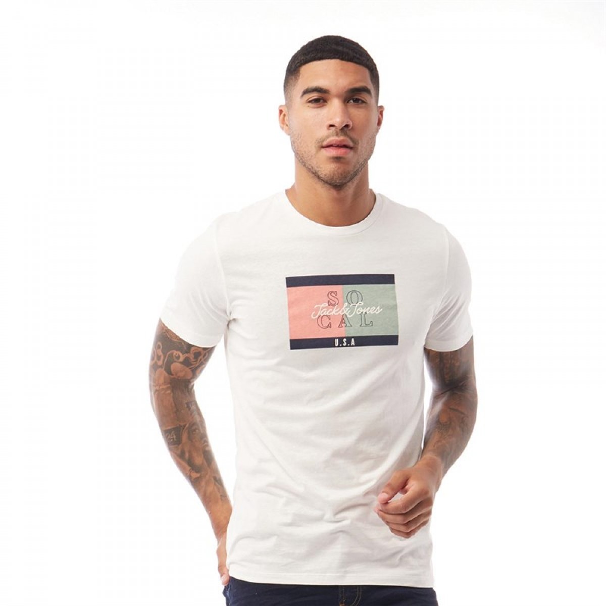 

Футболка JACK AND JONES Anthony Neck Cloud Dancer Off White, S (44)