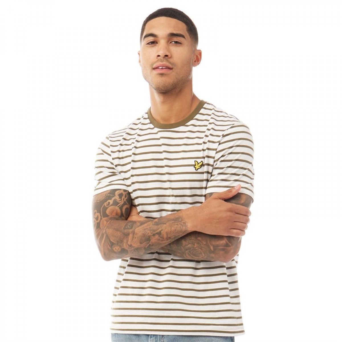 

Футболка Lyle And Scott Vintage Breton Stripe Z827 Lichen Green/White Olive Green, XS (42)