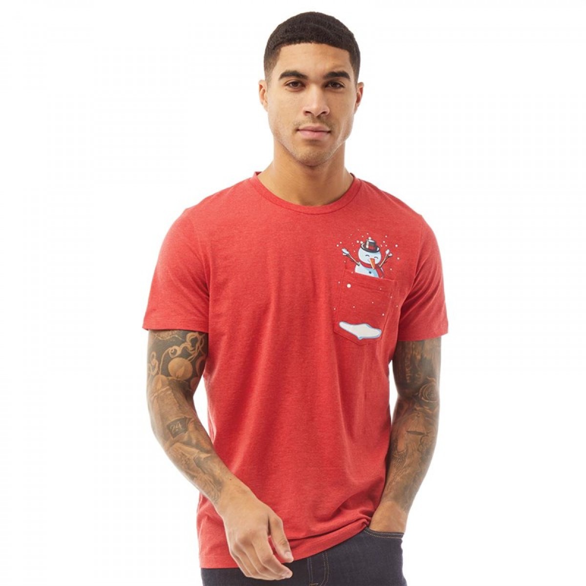 

Футболка JACK AND JONES Jorxmasgang Pocket Neck Samba Red Marl, S (44)