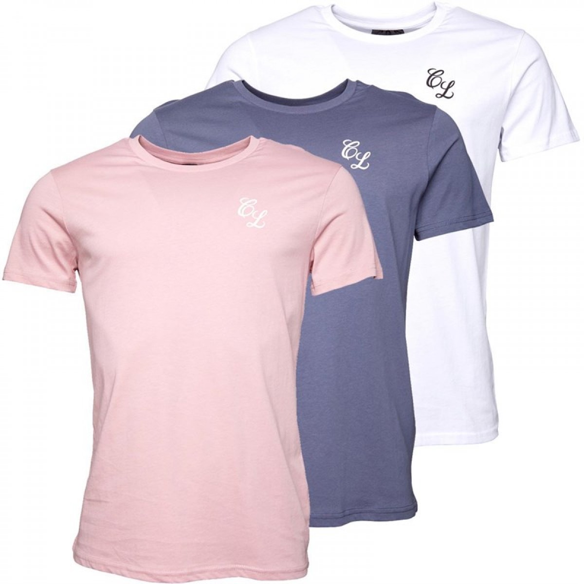 

Футболка Closure London Three Pack s Pink/China Blue/White White, M (46)