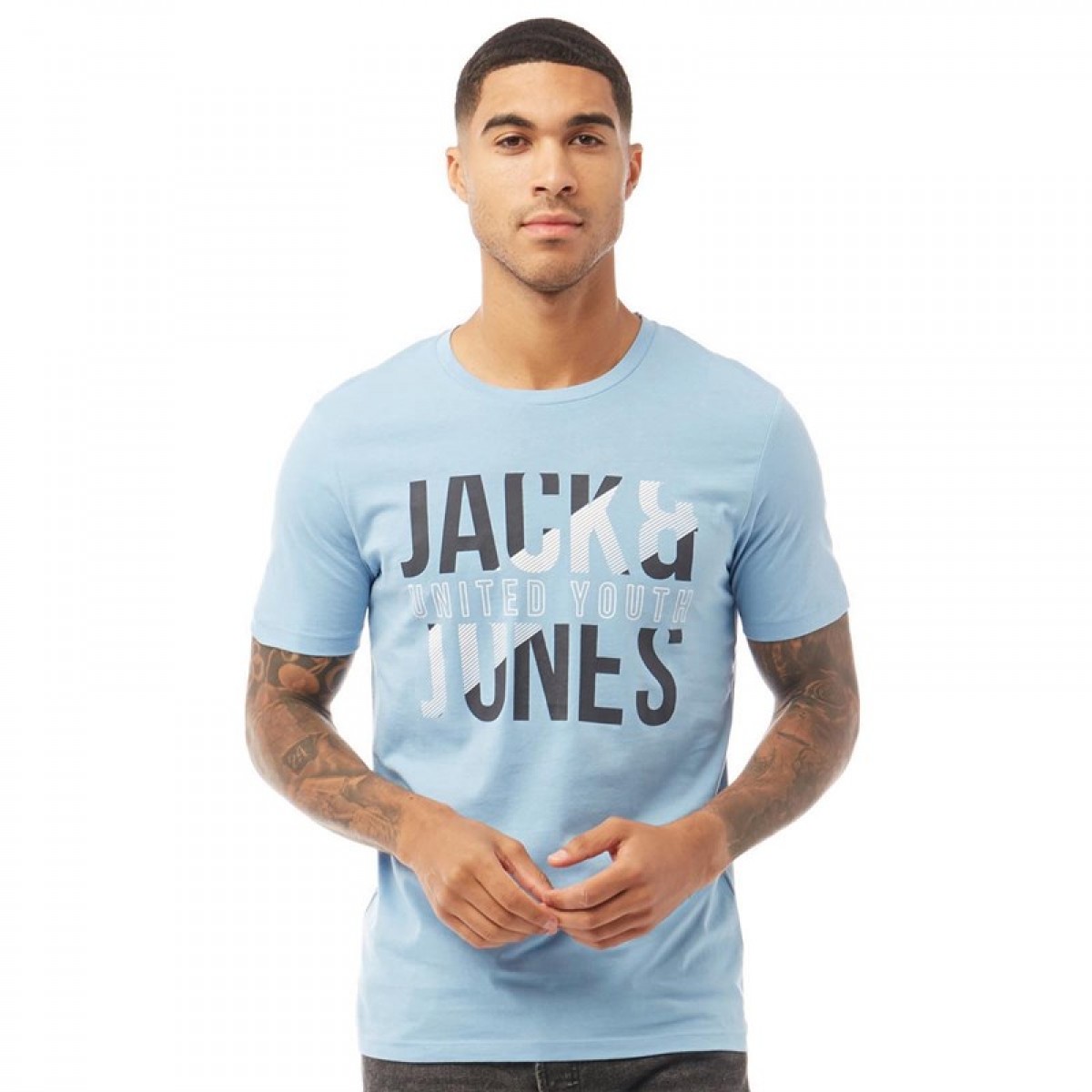 

Футболка JACK AND JONES Koral Neck Dusk Blue Baby Blue, S (44)