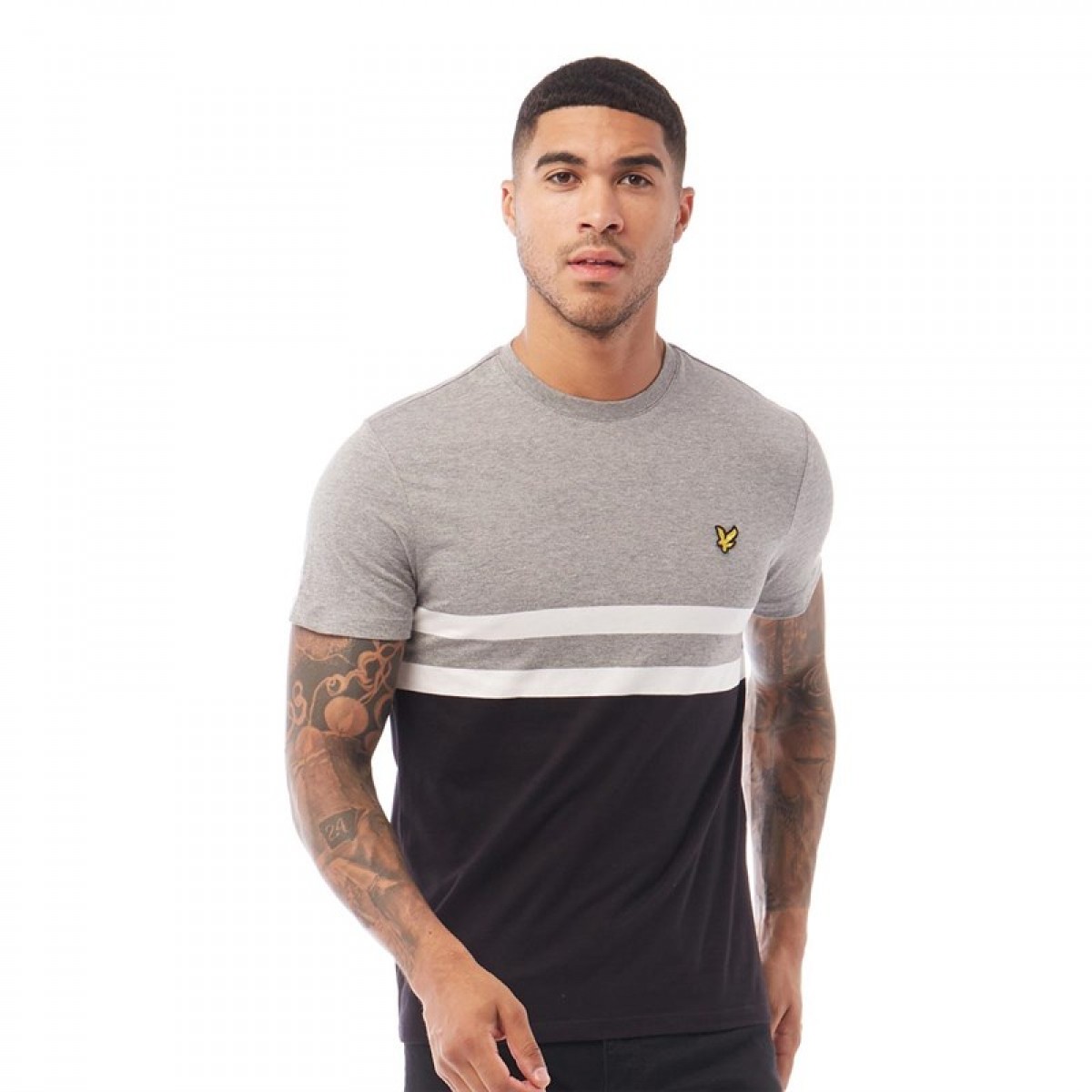 

Футболка Lyle And Scott Vintage Yoke Stripe Z890 Mid Grey Marl/Jet Black Grey Marl, XS (42)