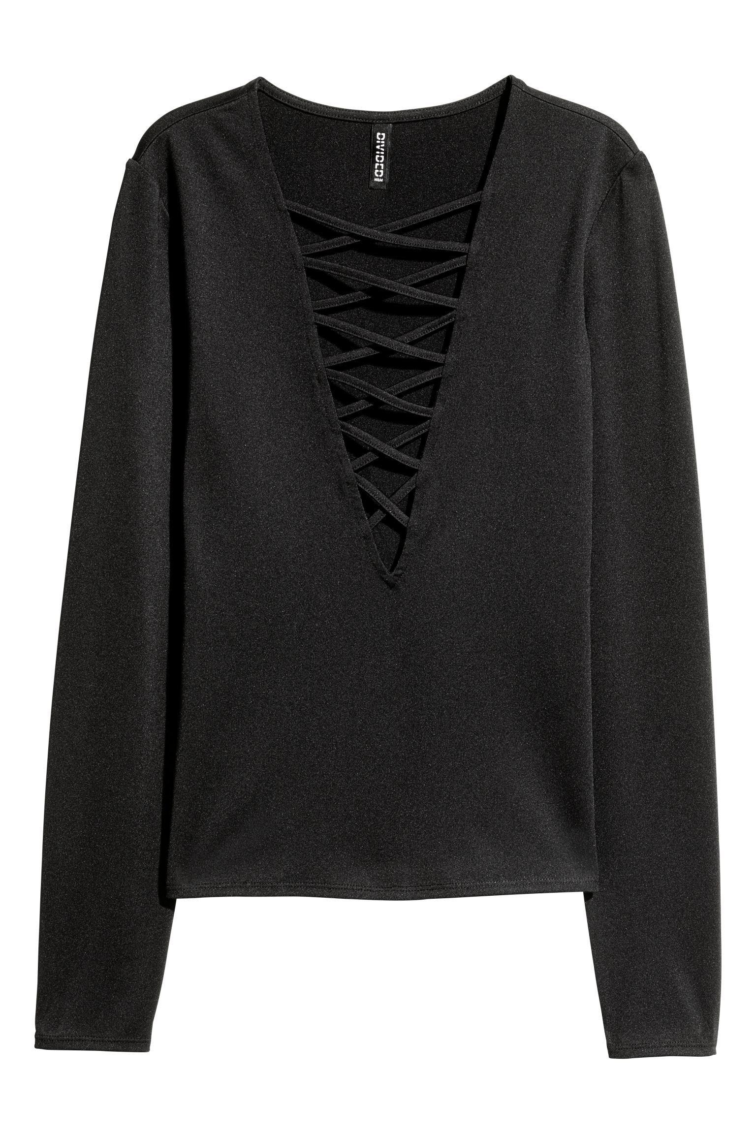 

Лонгслив H&M L черный 25045426896