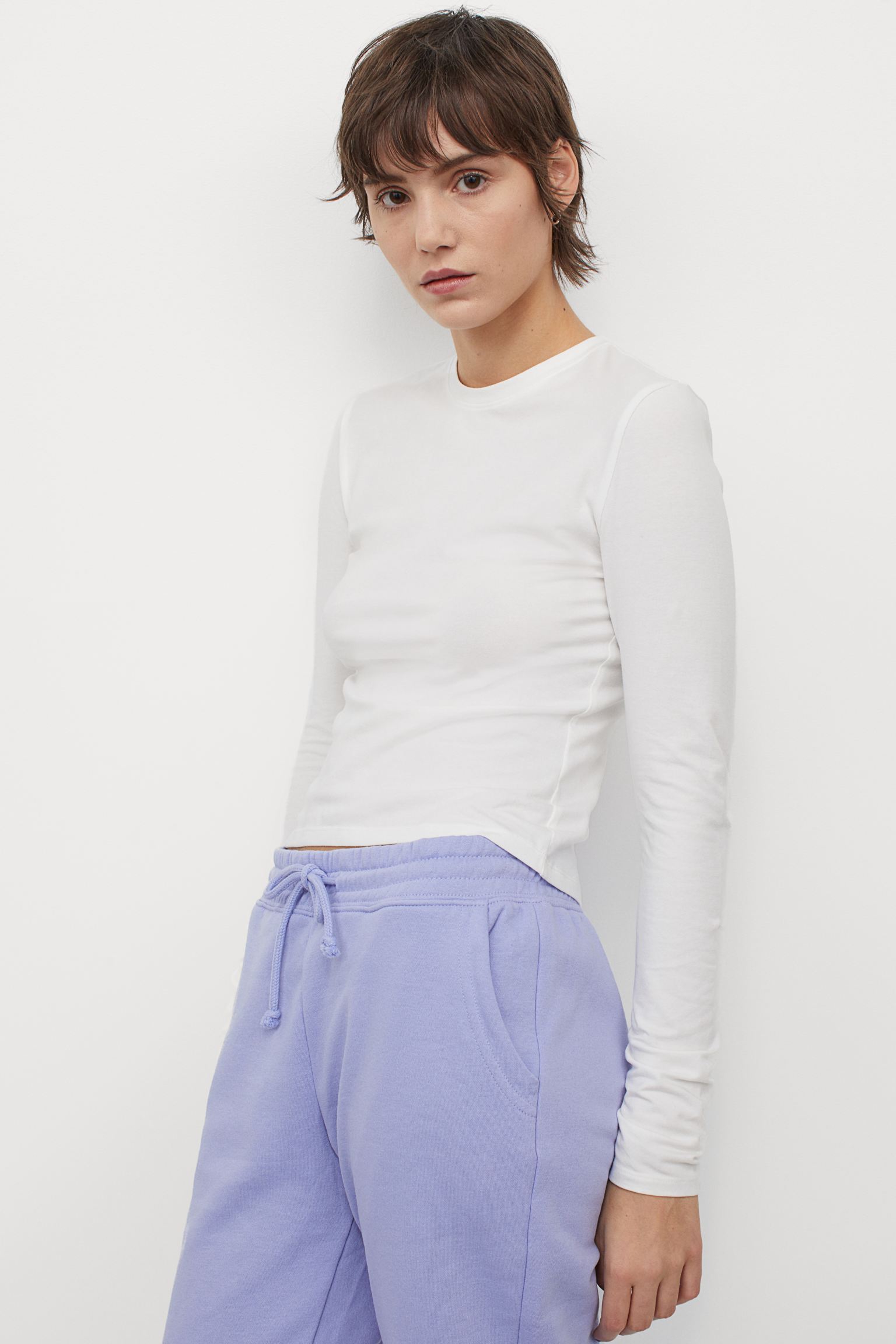 

Лонгслив H&M  белый 17027621431, Лонгслив H&M XL белый 17027621431