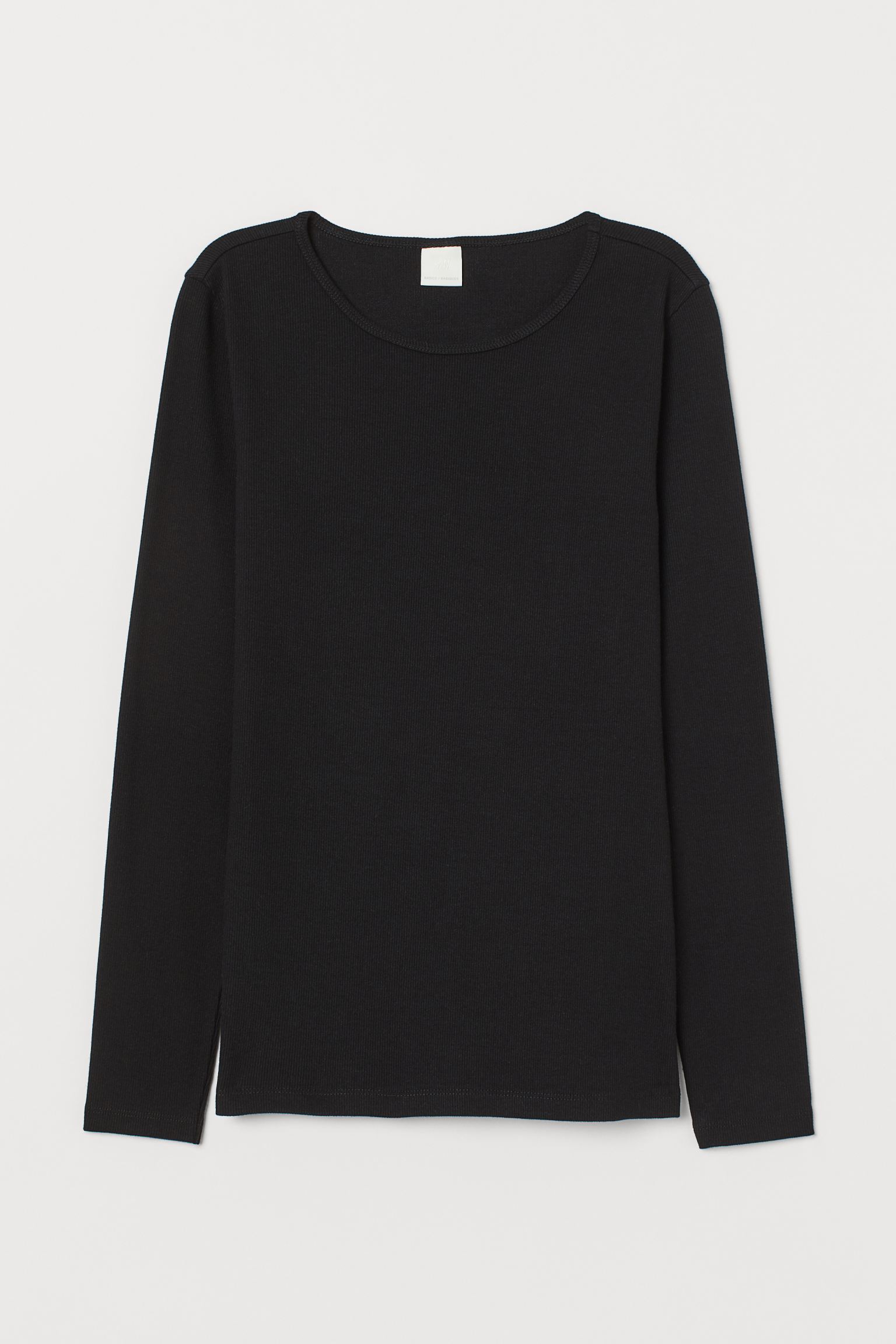 

Лонгслив H&M S черный 15027849262