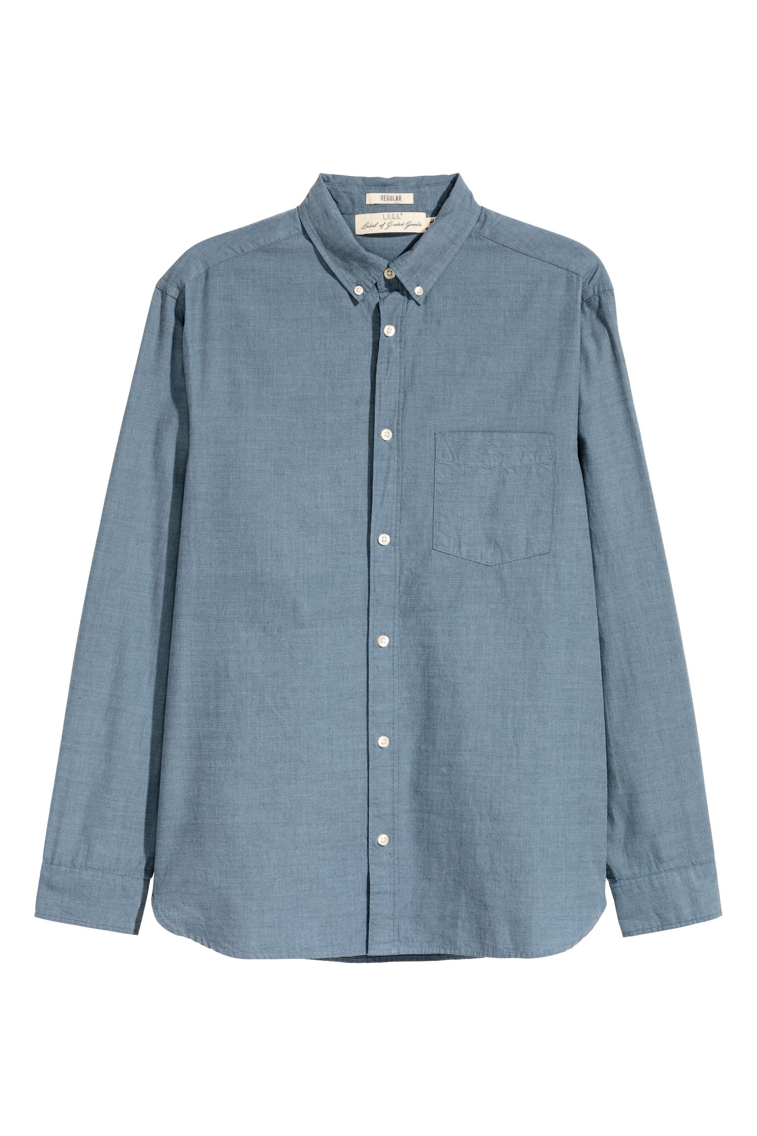 

Рубашка H&M XS сизый 25044977876
