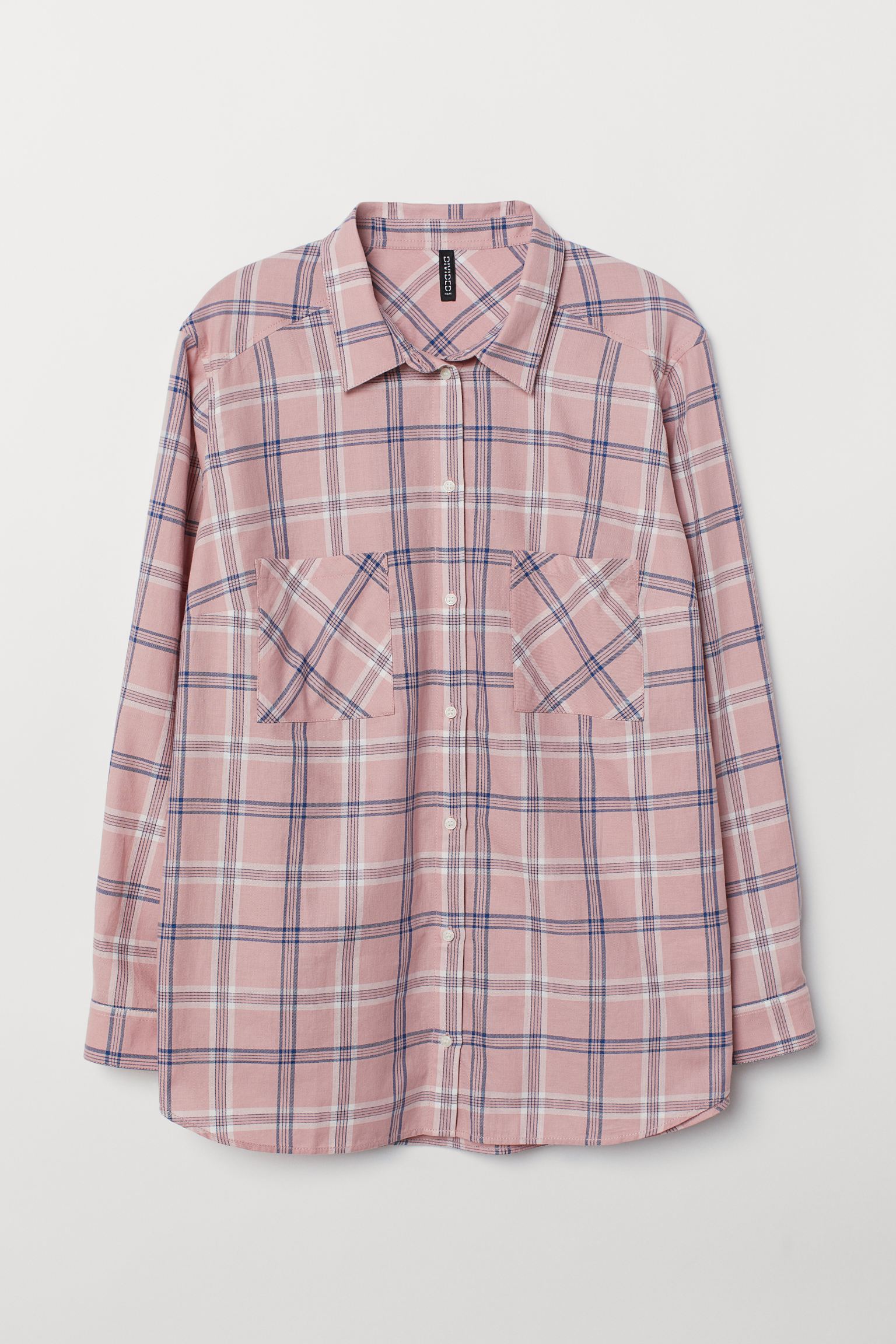 

Рубашка H&M 58 розовый клетка 27046538419