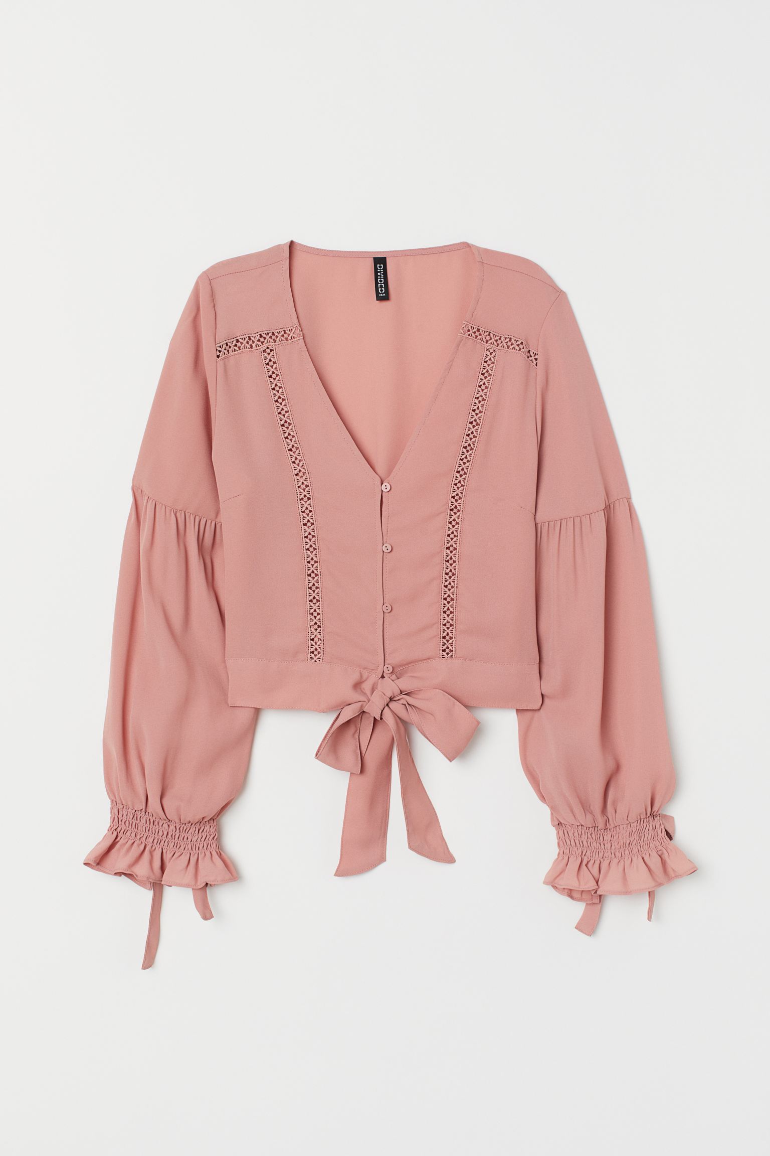 

Блуза H&M 42 розовая пудра 18037523790