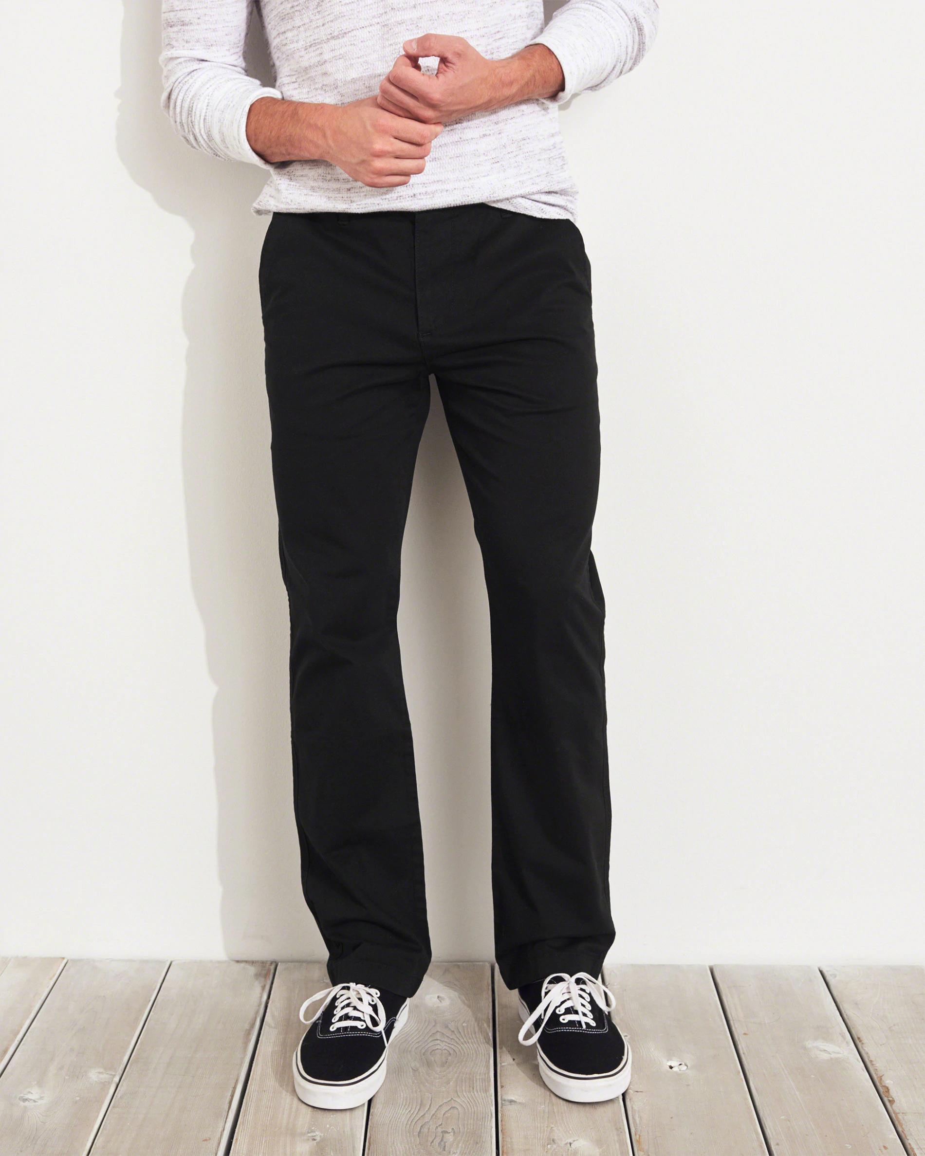

Брюки мужские - брюки Slim Straight Chino Hollister HC7359M 31/32 Черный