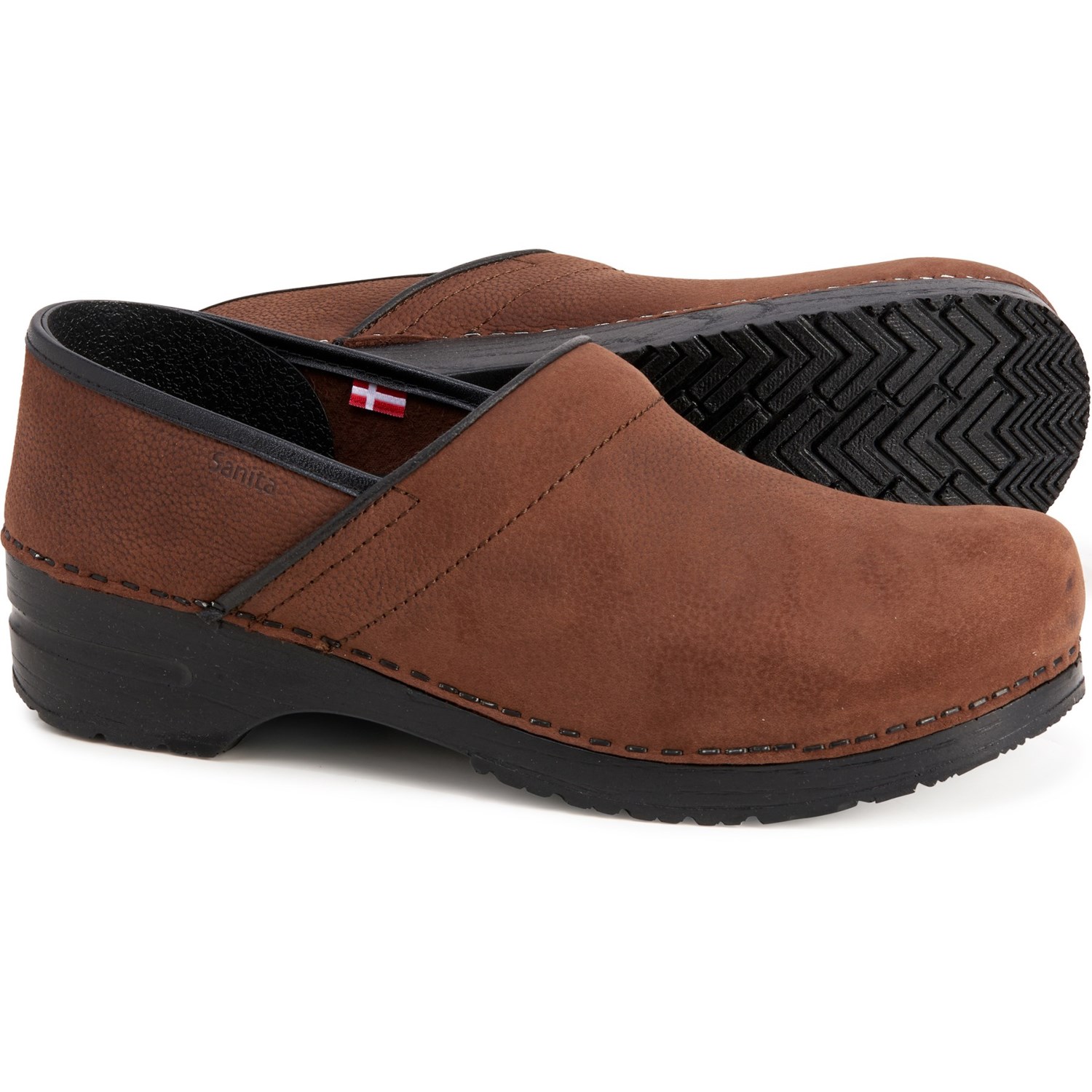

Туфли Sanita Professional Textured Oil Clogs - Leather Antique Brown, 44