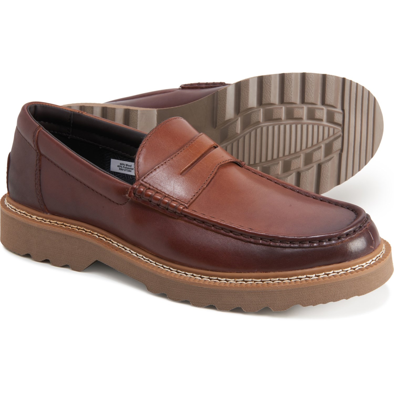 

Туфли Rockport Peirson Penny Loafers - Leather Cognac, 45 (290 мм)