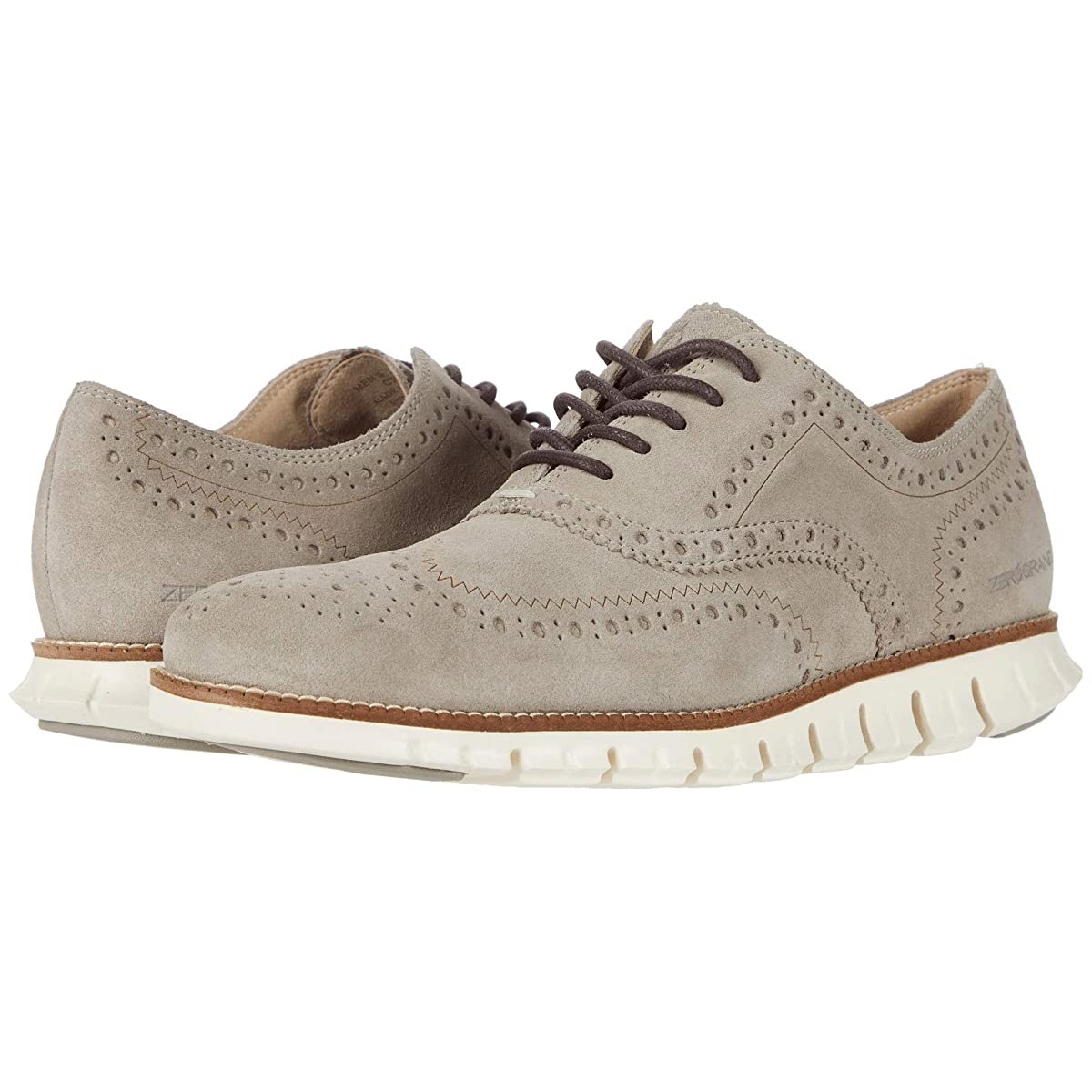 

Туфли оксфорды Cole Haan Zerogrand Wing Tip Oxford Gray Suede/Ivory, 40.5 (255 мм)