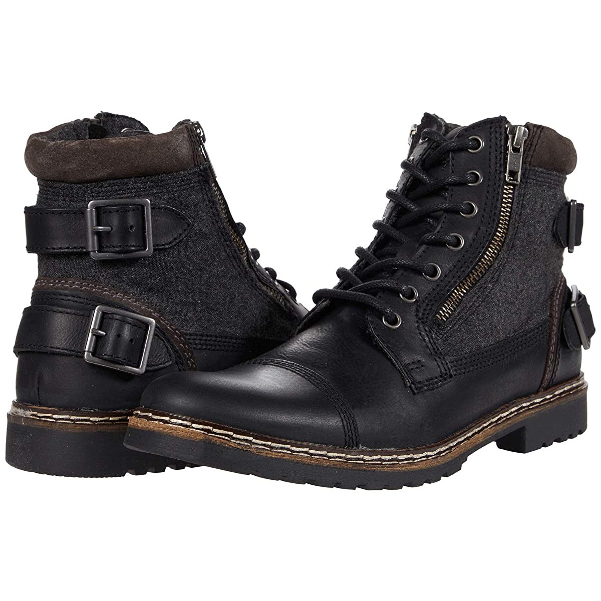 

Ботинки Steve Madden Welkom Lace-Up Boot Black Leather, 41 (260 мм)