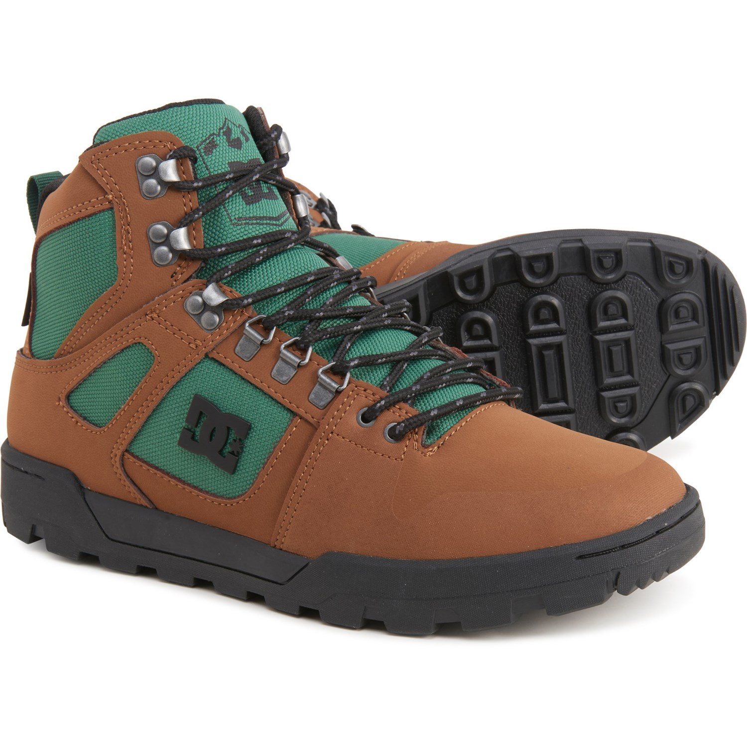

Ботинки DC Pure High-Top - Leather Brown/Green/Black, 40.5 (260 мм)