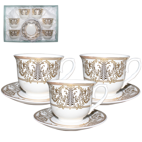 

Сервиз чайный 12 предметов (чашка-180мл,блюдце-13см) Аменхотеп 1шт 146-06