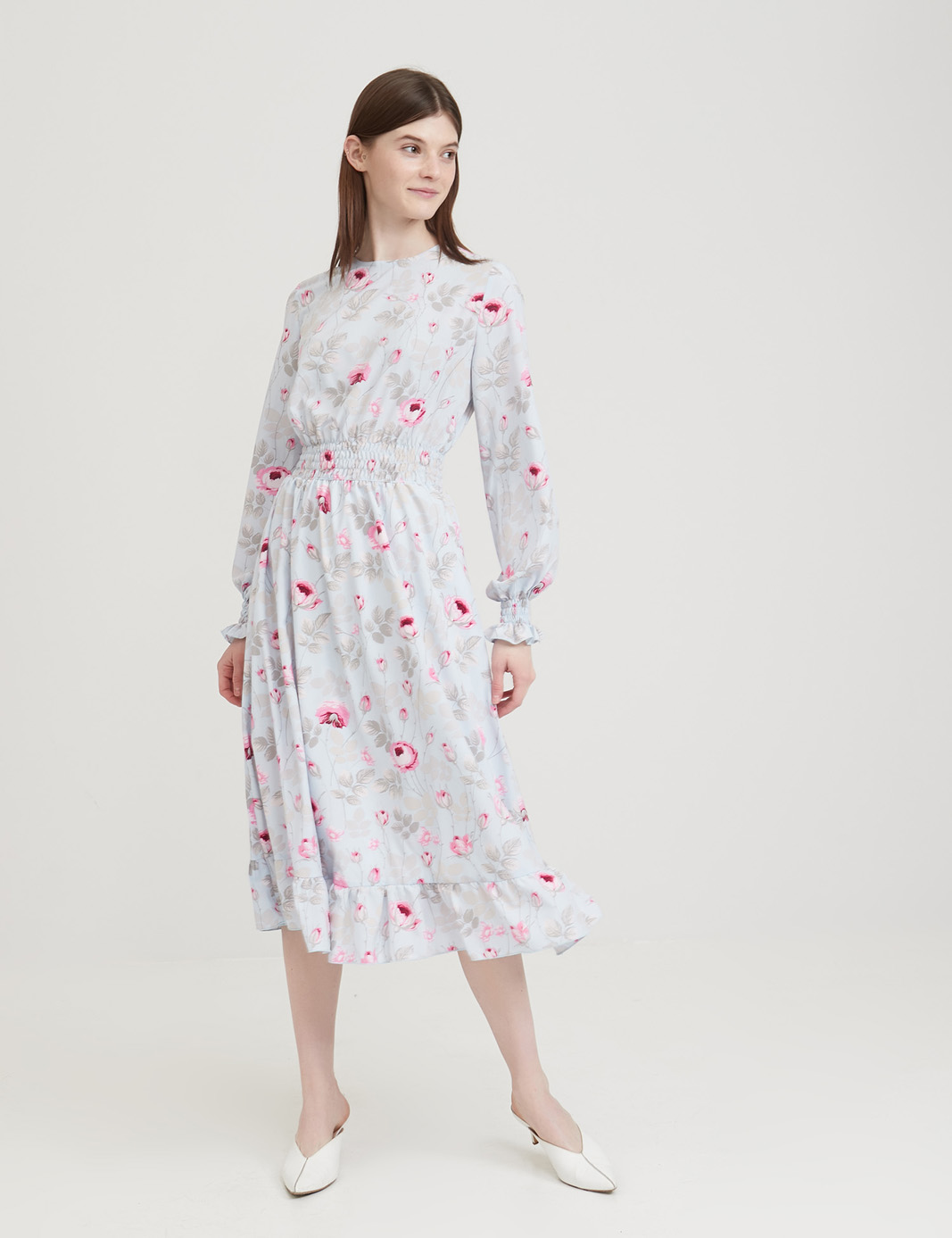 

Платье деми Wear me на резинке с воланом  Голубой 1w/19/70, Платье деми Wear me на резинке с воланом XL Голубой 1w/19/70
