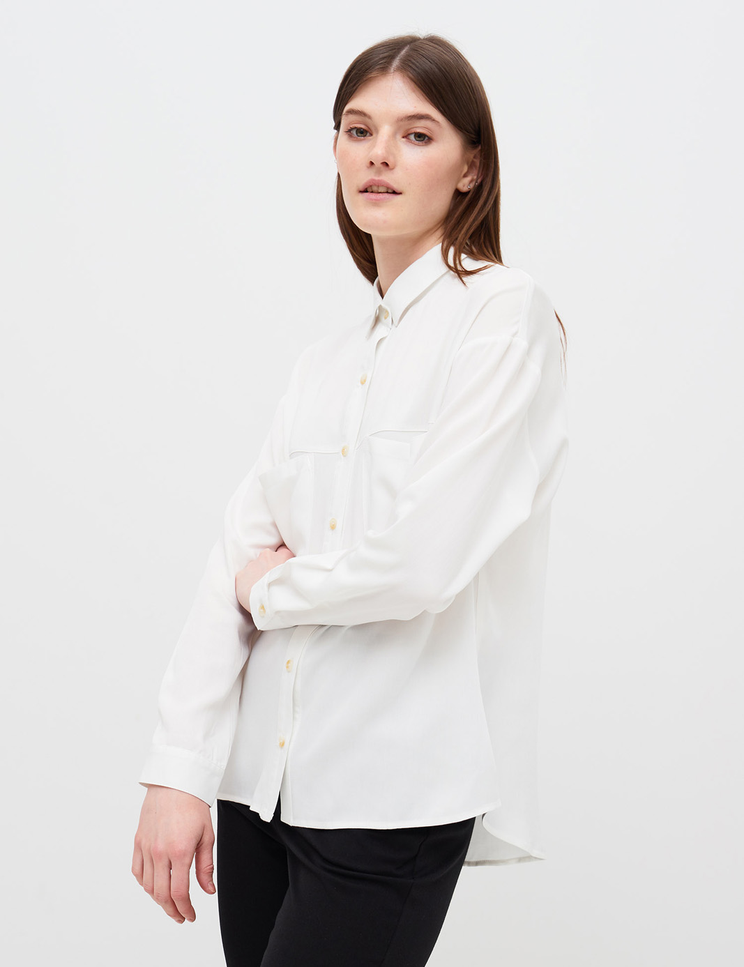 

Рубашка деми Wear me женская классическая оверсайз с карманами  Белый 1w/14/10, Рубашка деми Wear me женская классическая оверсайз с карманами S Белый 1w/14/10