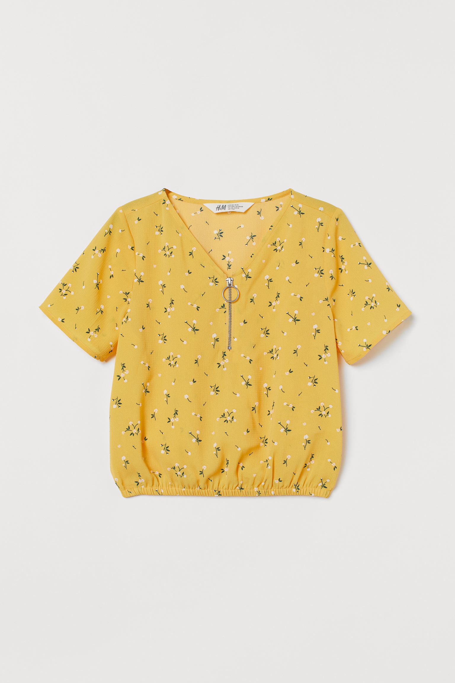 

Блуза H&M 152см желтый цветы 31038785112