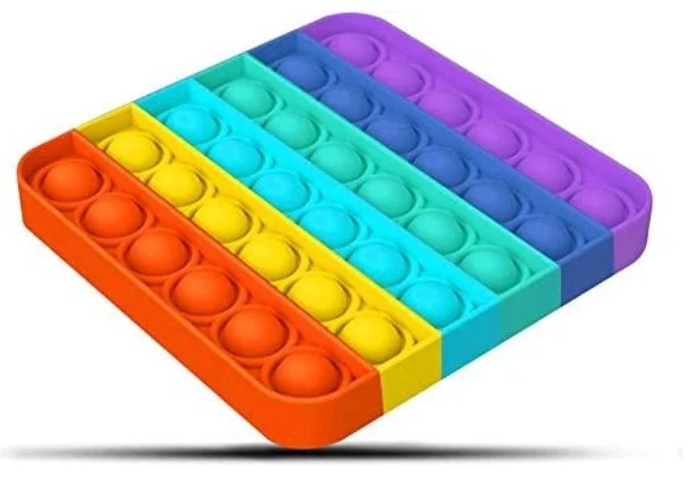 

Игрушка Антистресс Push POP It Bubble Famly Games пузырчатая разноцветная Поп Ит "нажми на пузырь" Квадрат