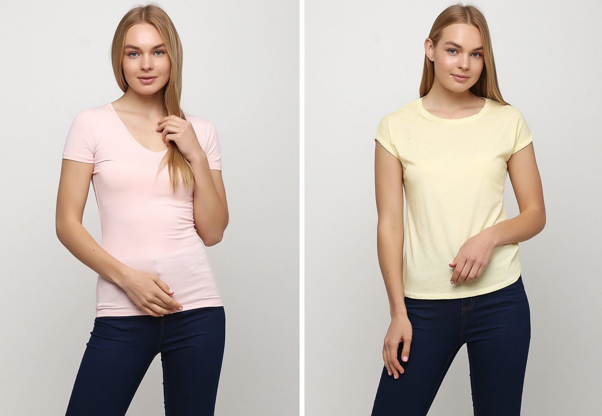 

Футболка (2 шт.) C&A XS Розовая и желтая (1085-890)