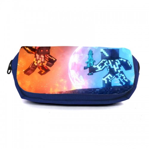 

Школьный пенал Майнкрафт органайзер универсальный (Minecraft-0026-blue) синий