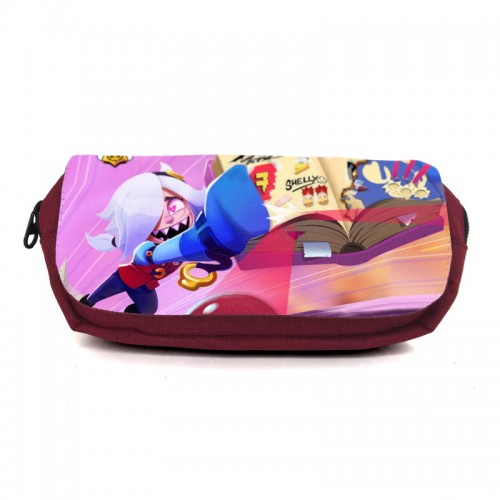 

Школьный пенал Бравл Старс органайзер универсальный (Brawl Stars - 0021) красный