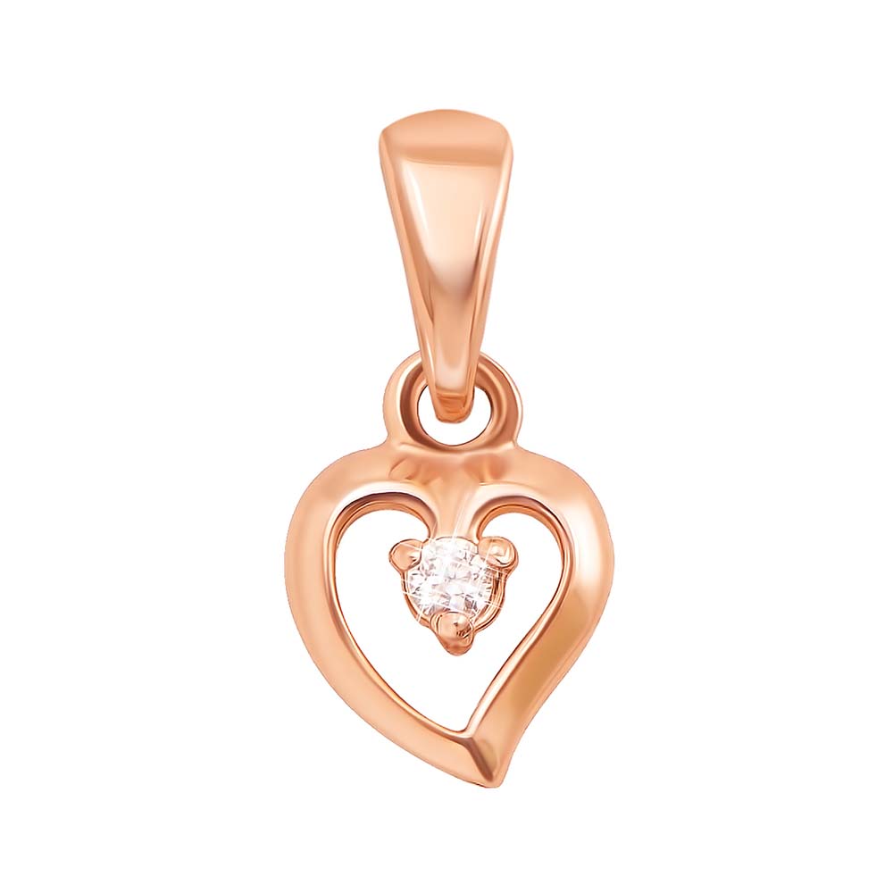 

Кулон из красного золота с цирконием Swarovski 000130795