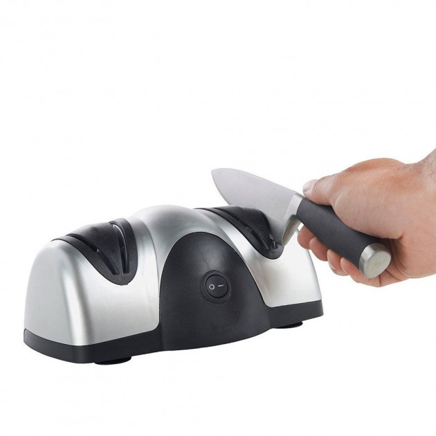 

Точилка Большая двойная электроточилка для кухонных ножей KNIFE SHARPENER, точилка для ножей и ножниц. эргономичная и проста в использовании