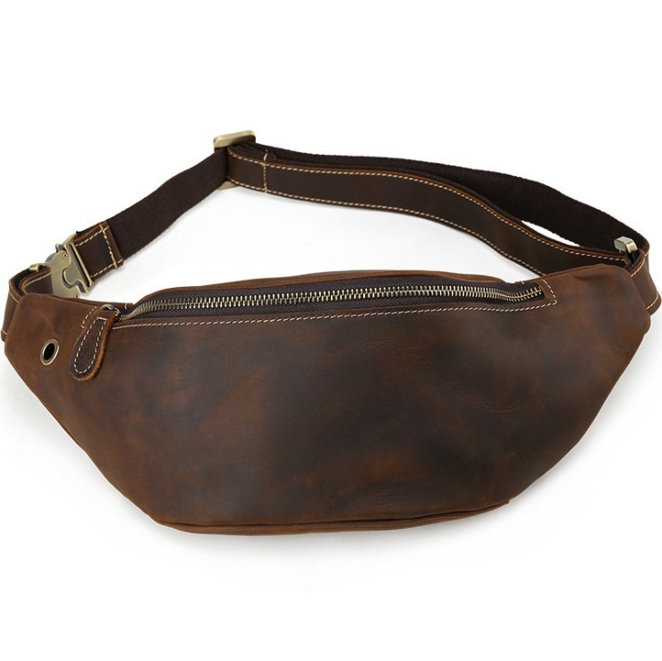 

Мужская поясная сумка TORROSS Bum Bag из натуральной кожи, коричневая