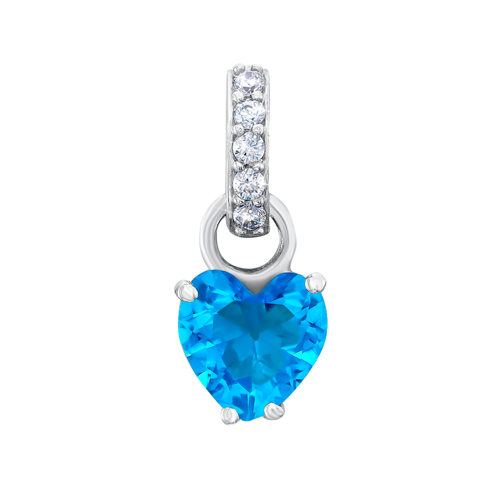 

Серебряная подвеска с кварцем и фианитами 000137705
