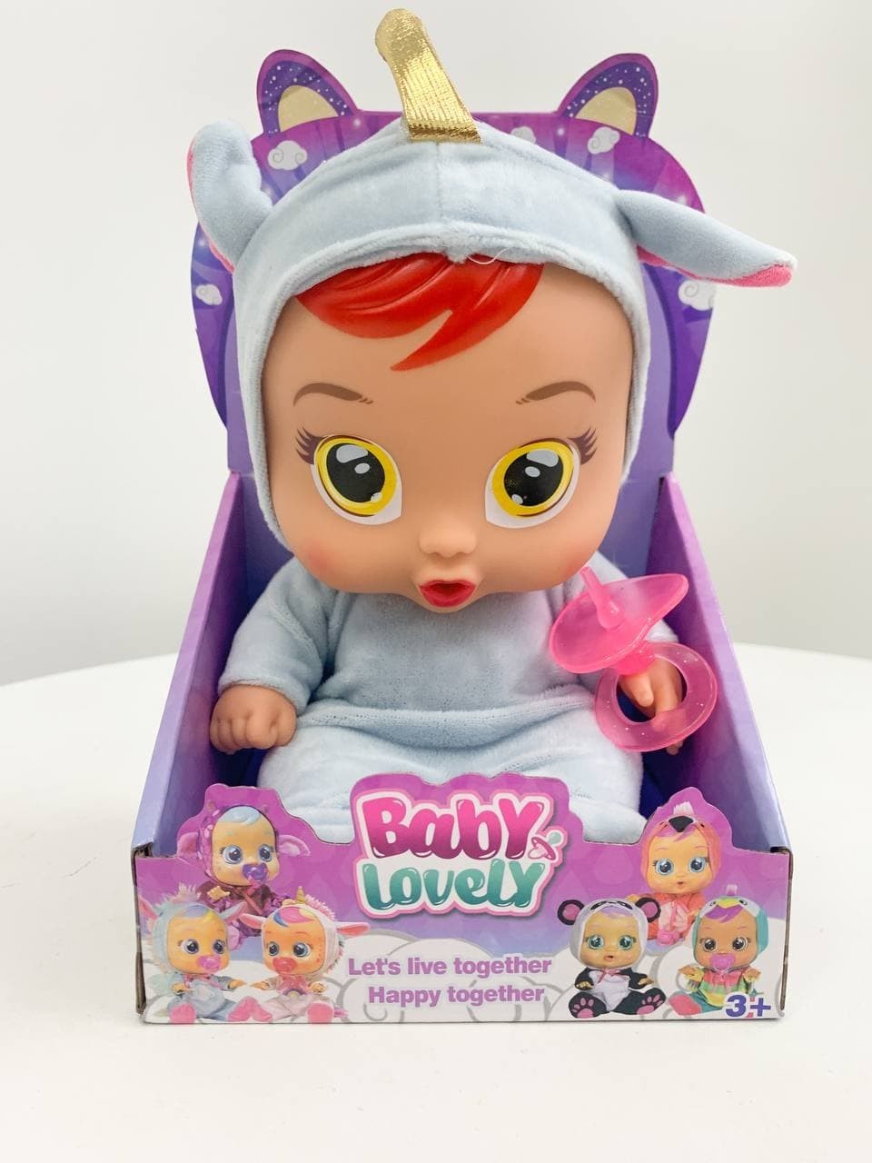 

Пупс Baby Lovely, голубой единорог 9356-2