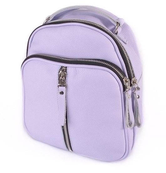 

Женская кожаная сумка-рюкзак Камелия М242 purple
