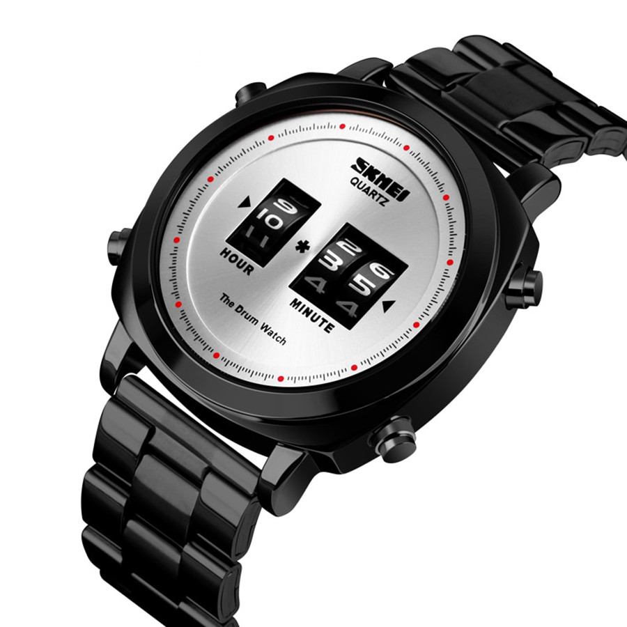 

Мужские часы Skmei The Drum watch Черные (3632)
