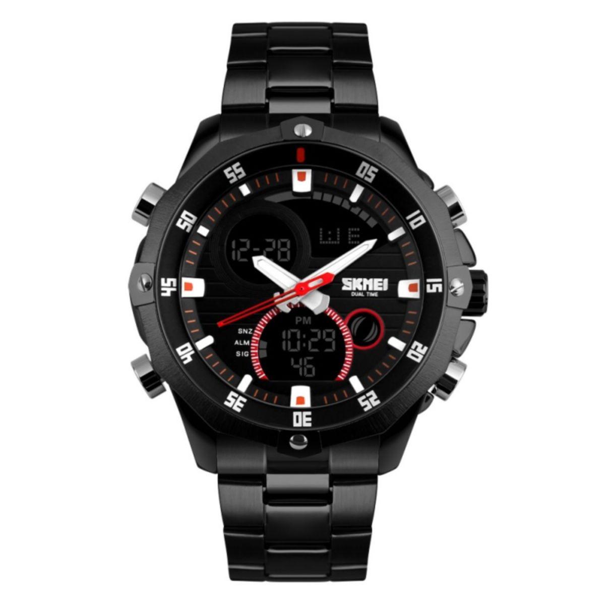 

Женские часы Skmei 1146 Dual Time 5 bar Черные