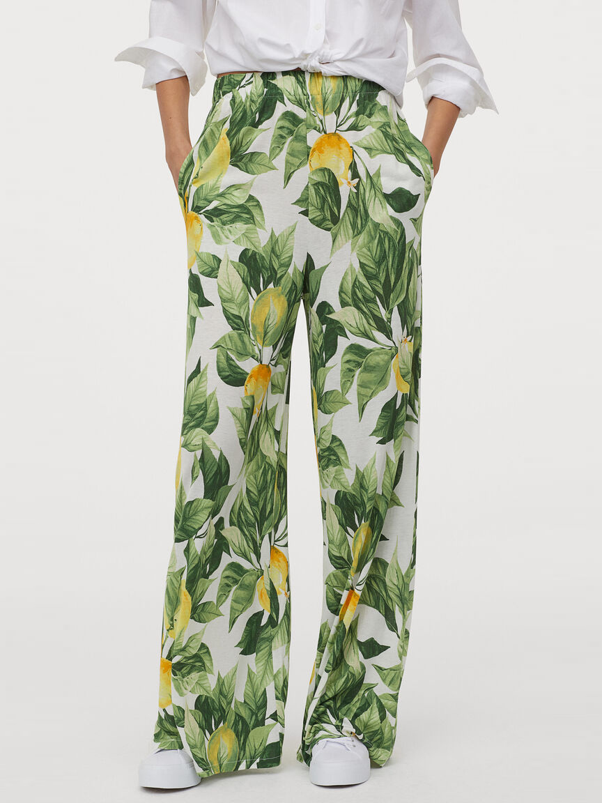 

Брюки H&M 060877278 L Белые с лимонами