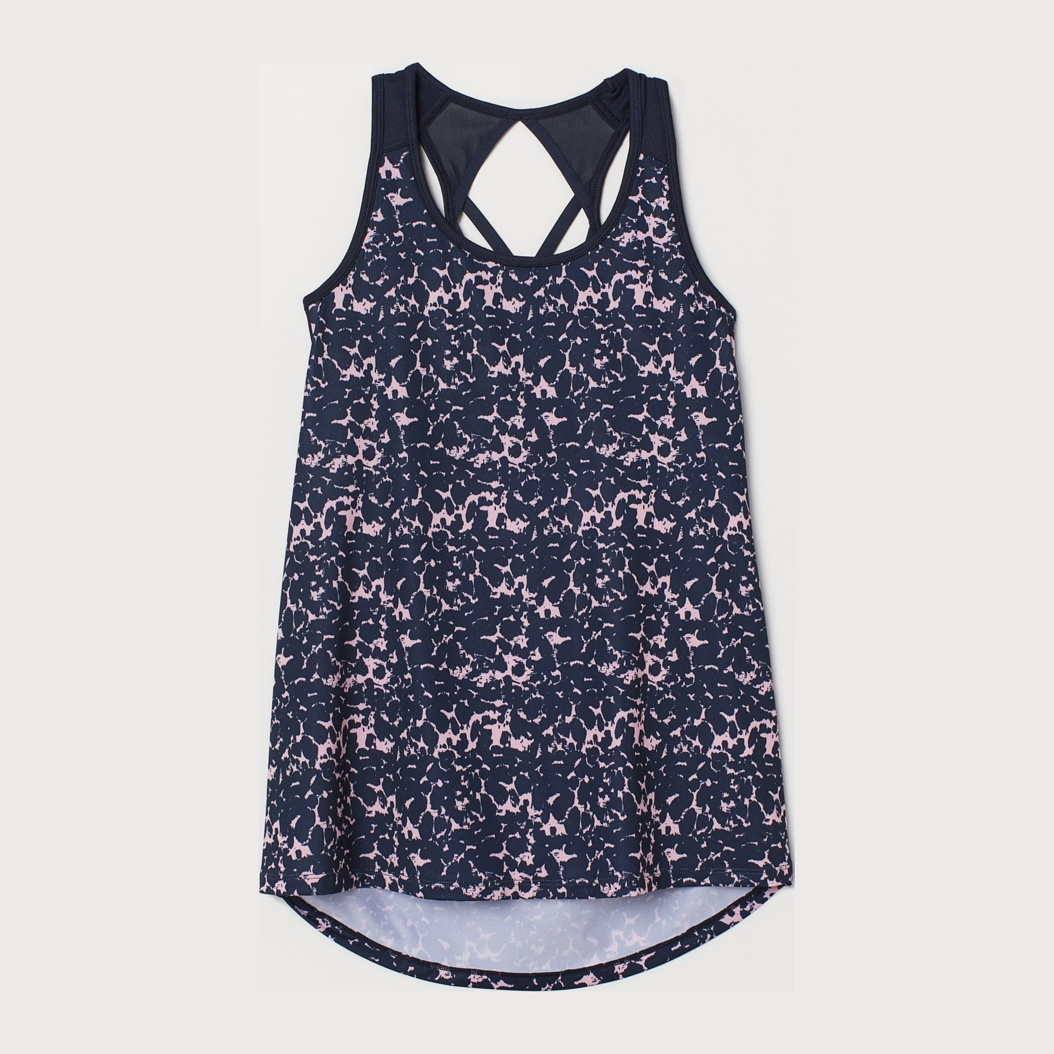 

Спортивная майка H&M 060703559 XS Темно-синяя с розовым