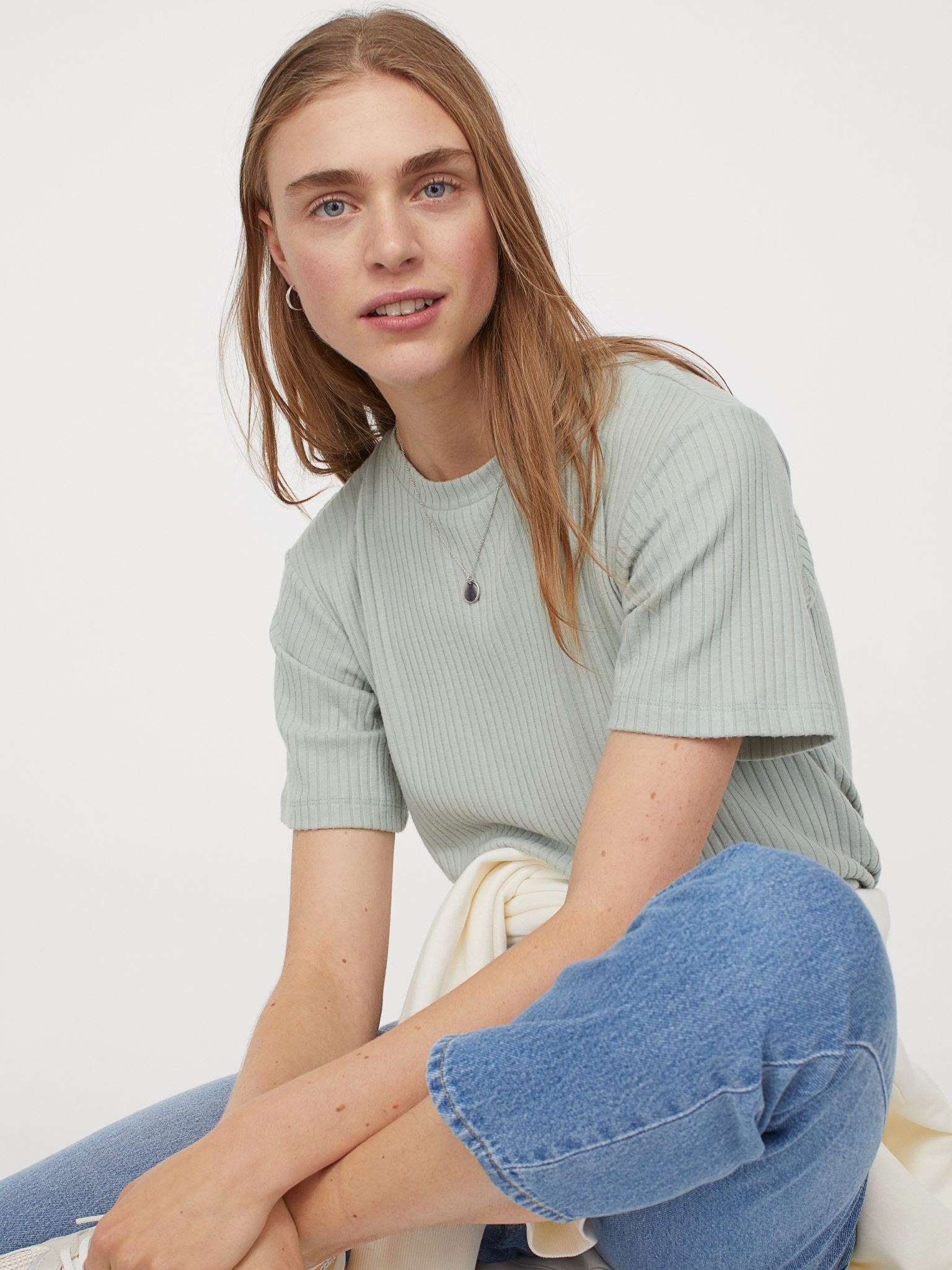 

Футболка H&M 060762600 XL Светло-зеленая
