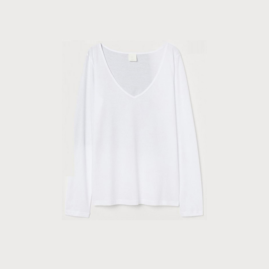 

Лонгслив H&M 060790051 S Белый