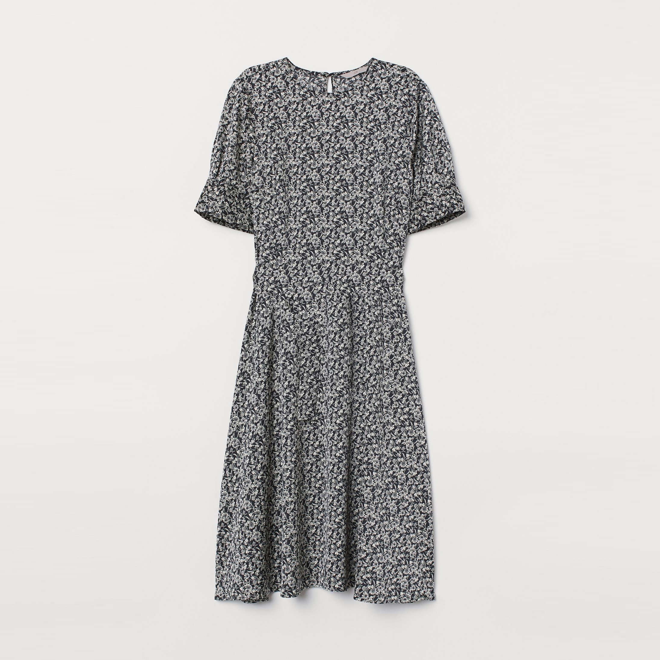 

Платье H&M 060859399  Черное с белым, Платье H&M 060859399 38 Черное с белым