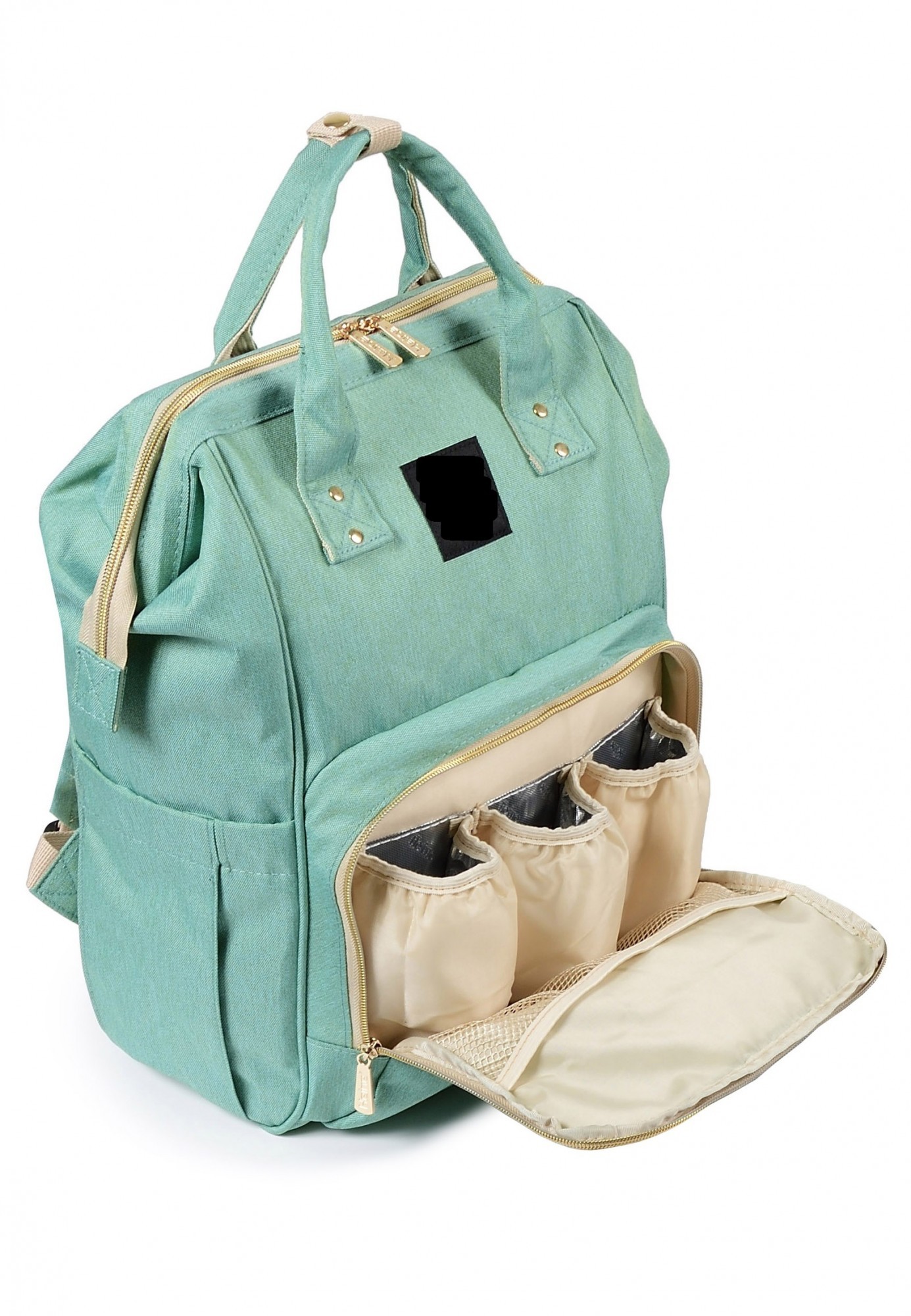 

Сумка-рюкзак для мамы и малыша Mom bag мята +крепления на коляску в ПОДАРОК!