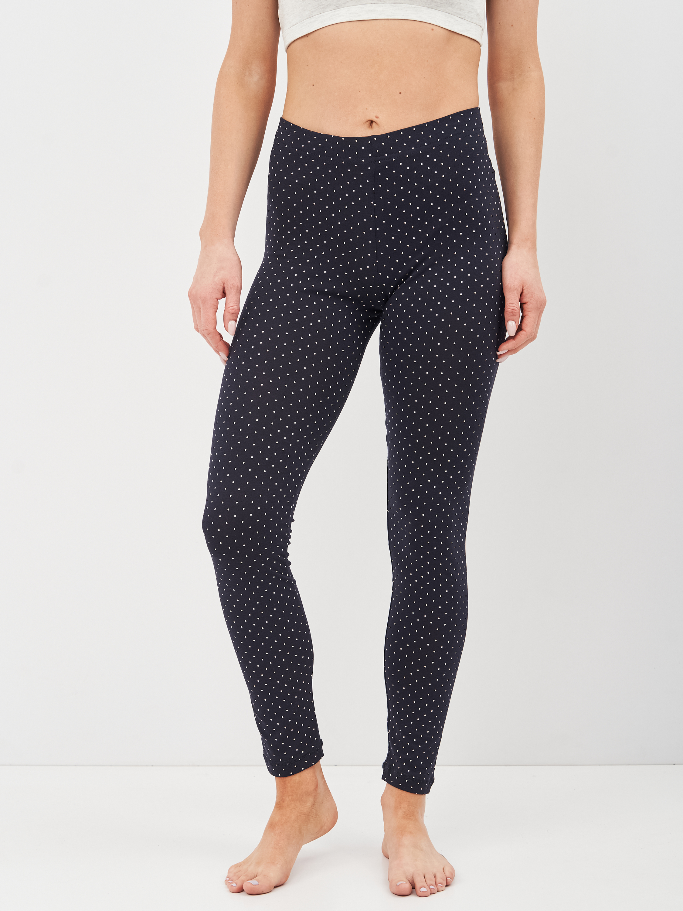 

Леггинсы пижамные H&M 2303-769814 S Темно-синий горох