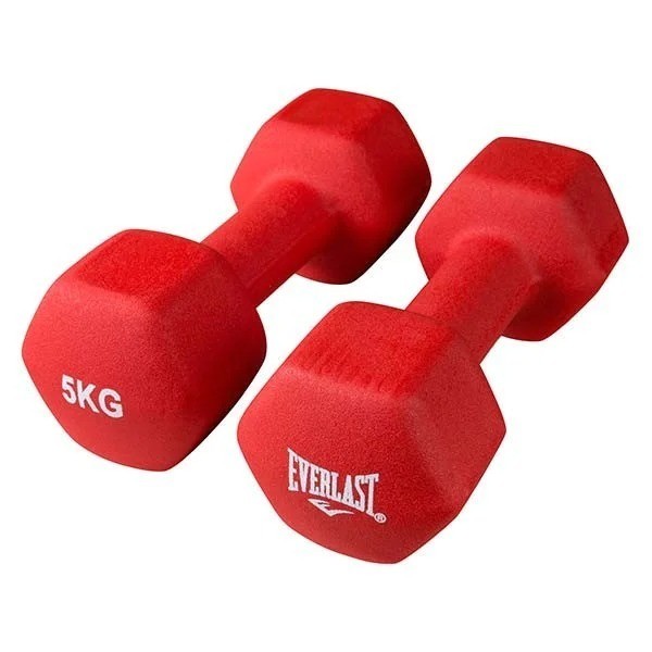 

Гантели для фитнеса Everlast 5кг х 2 шт красные