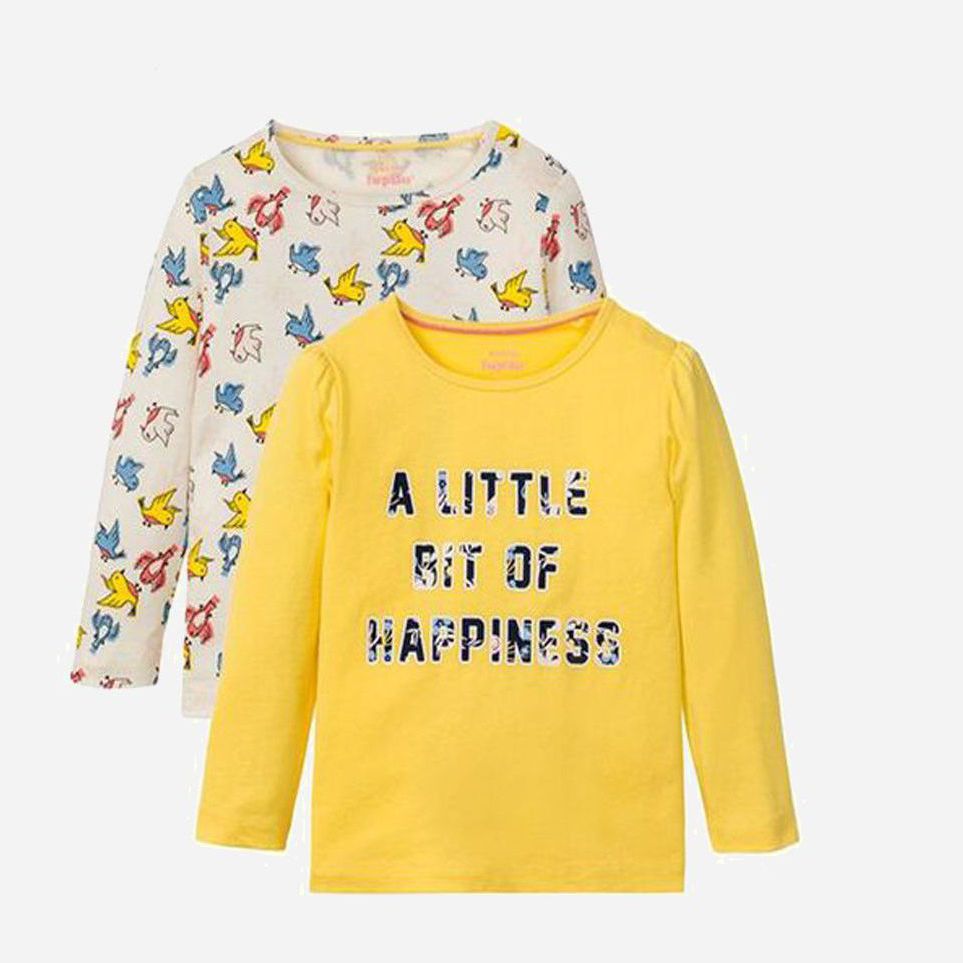 

Футболка с длинными рукавами Lupilu PIL41164 98-104 см 2 шт Желтый/Молочный