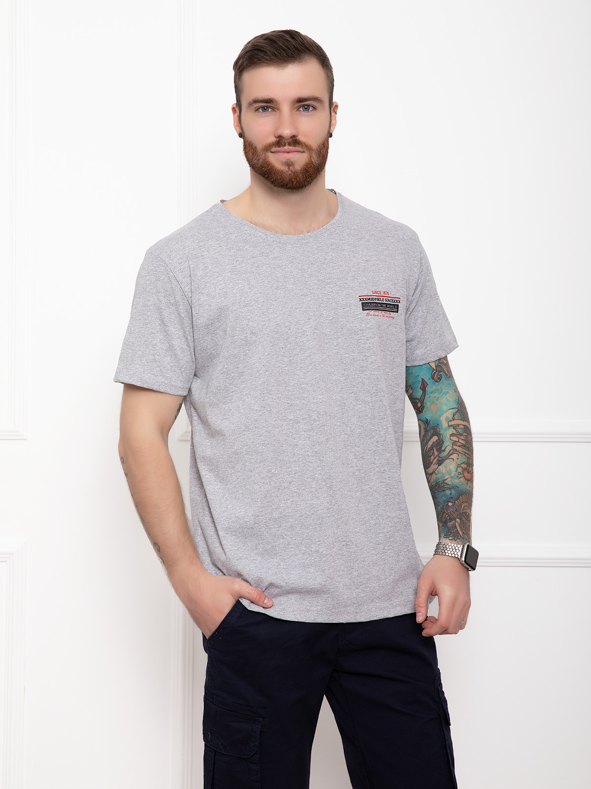

Футболка ISSA PLUS GN4-37 4XL Серая