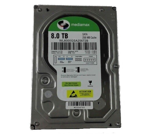 

Жесткий диск Mediamax 7200rpm 8TB HDD 256MB WL8000GSA25672B 3.5 SATAIII