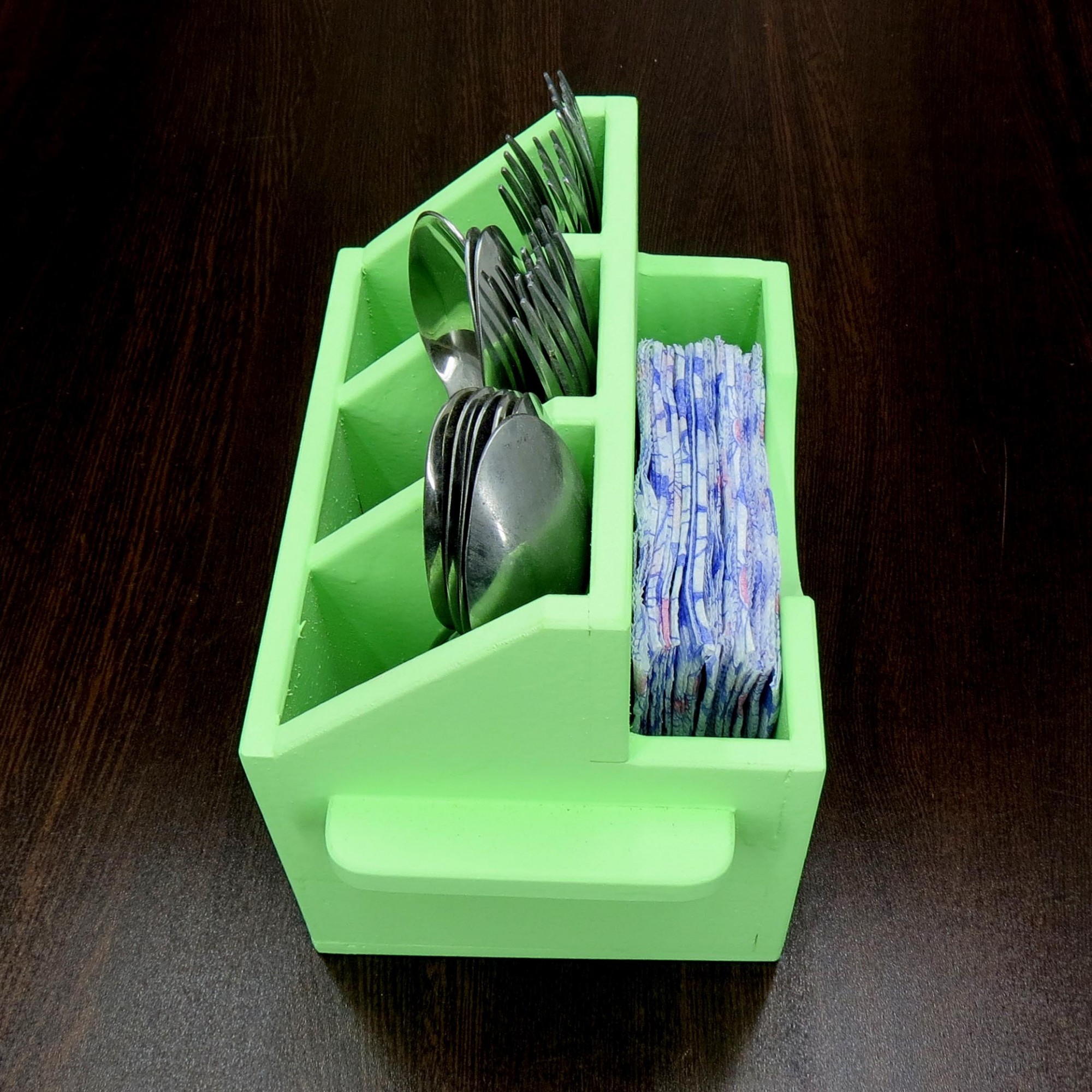 

Подставка-органайзер для столовых приборов из натурального дерева IZD Вителло 14х18х18 см Мохито ПСП-003053