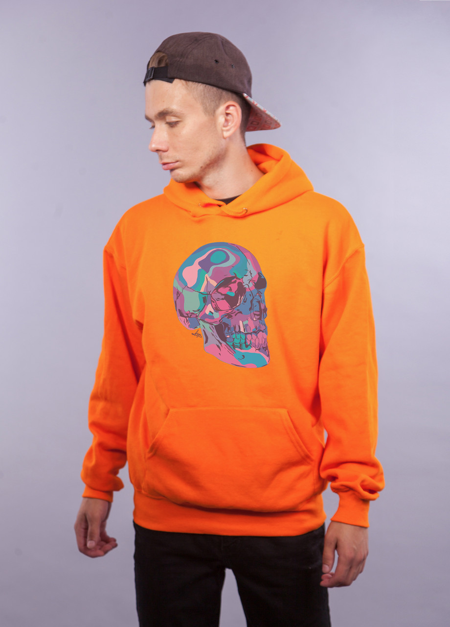 

Толстовка оранжевая LOYS "Colorful Skull" XXL