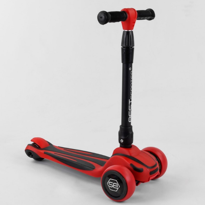 

Самокат Best Scooter Maxi складной светящиеся колеса Красный (S-5896)
