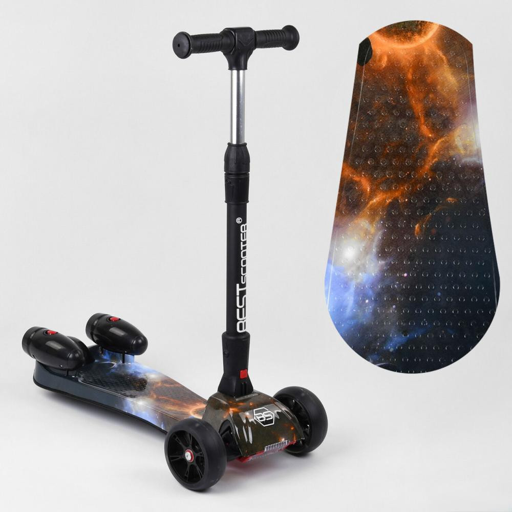 

Самокат Best Scooter Maxi складной с дымом и музыкой светящиеся колеса (65884)